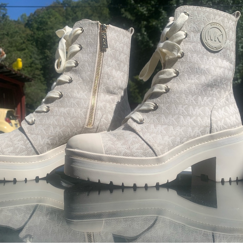 Michael kors Corey logo jacquard combat boot